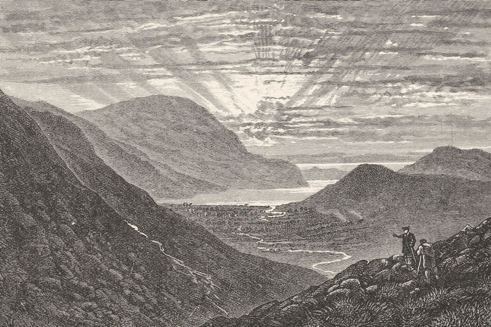 CUMBRIA. Ennerdale 1901 old antique vintage print picture